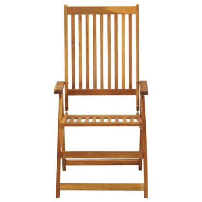 Sedie Reclinabili da Giardino 3 pz in Legno Massello di Acacia