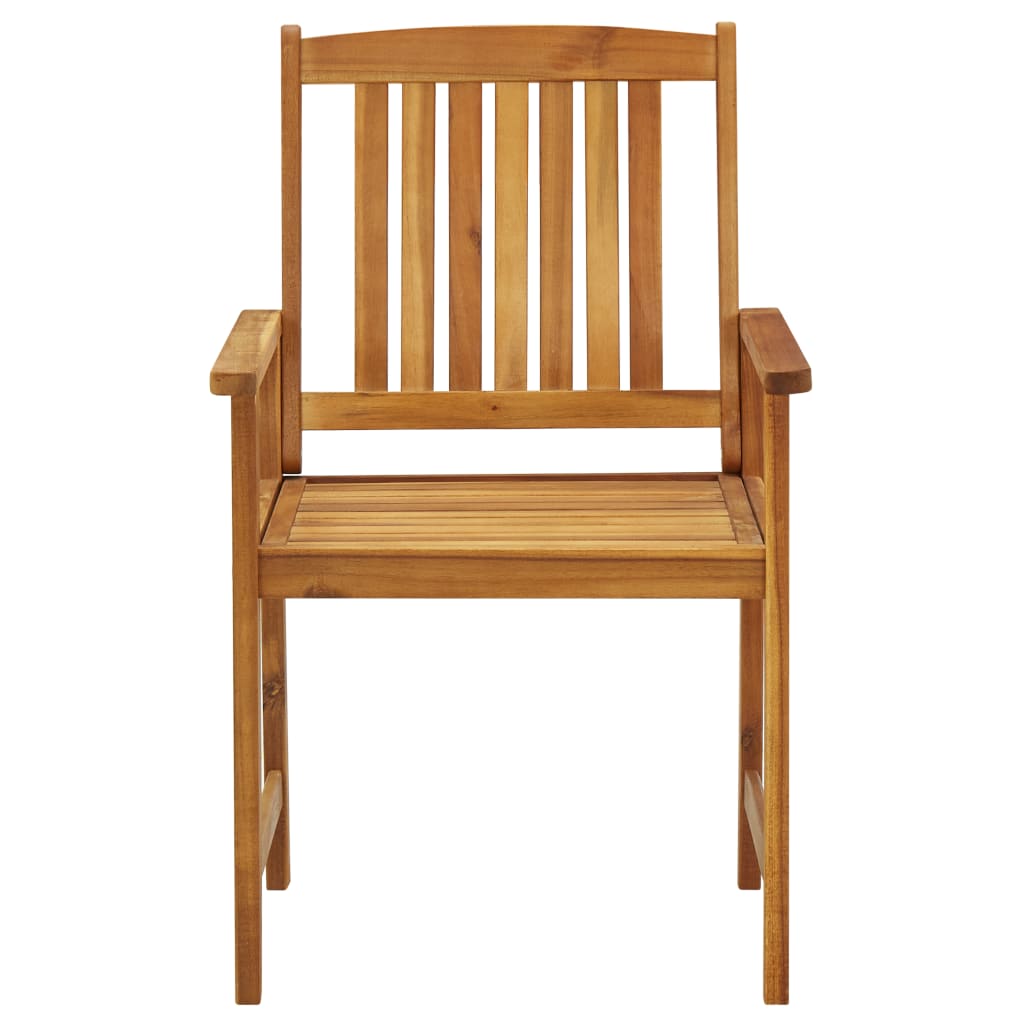 Sedie da Giardino 4 pz in Legno Massello di Acacia