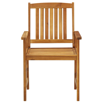 Sedie da Giardino 4 pz in Legno Massello di Acacia