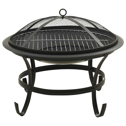 Braciere e Barbecue 2 in 1 con Attizzatoio 56x56x49 cm Acciaio