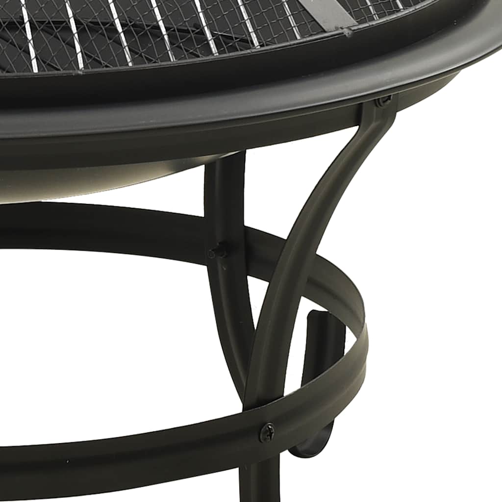 Braciere e Barbecue 2 in 1 con Attizzatoio 56x56x49 cm Acciaio