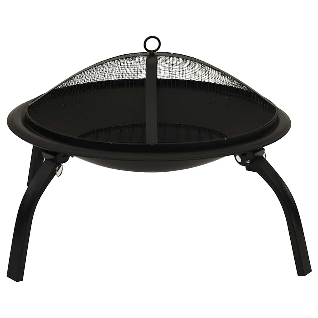 Braciere e Barbecue 2 in 1 con Attizzatoio 56x56x49 cm Acciaio