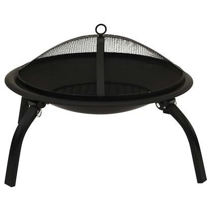 Braciere e Barbecue 2 in 1 con Attizzatoio 56x56x49 cm Acciaio