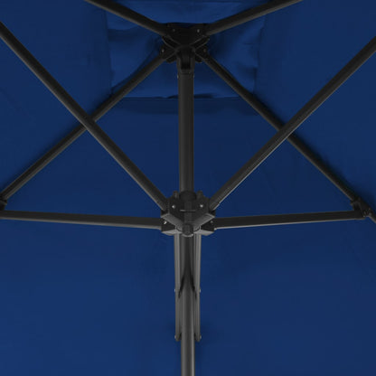 Ombrellone Giardino con Palo in Acciaio Blu 250x250x230 cm