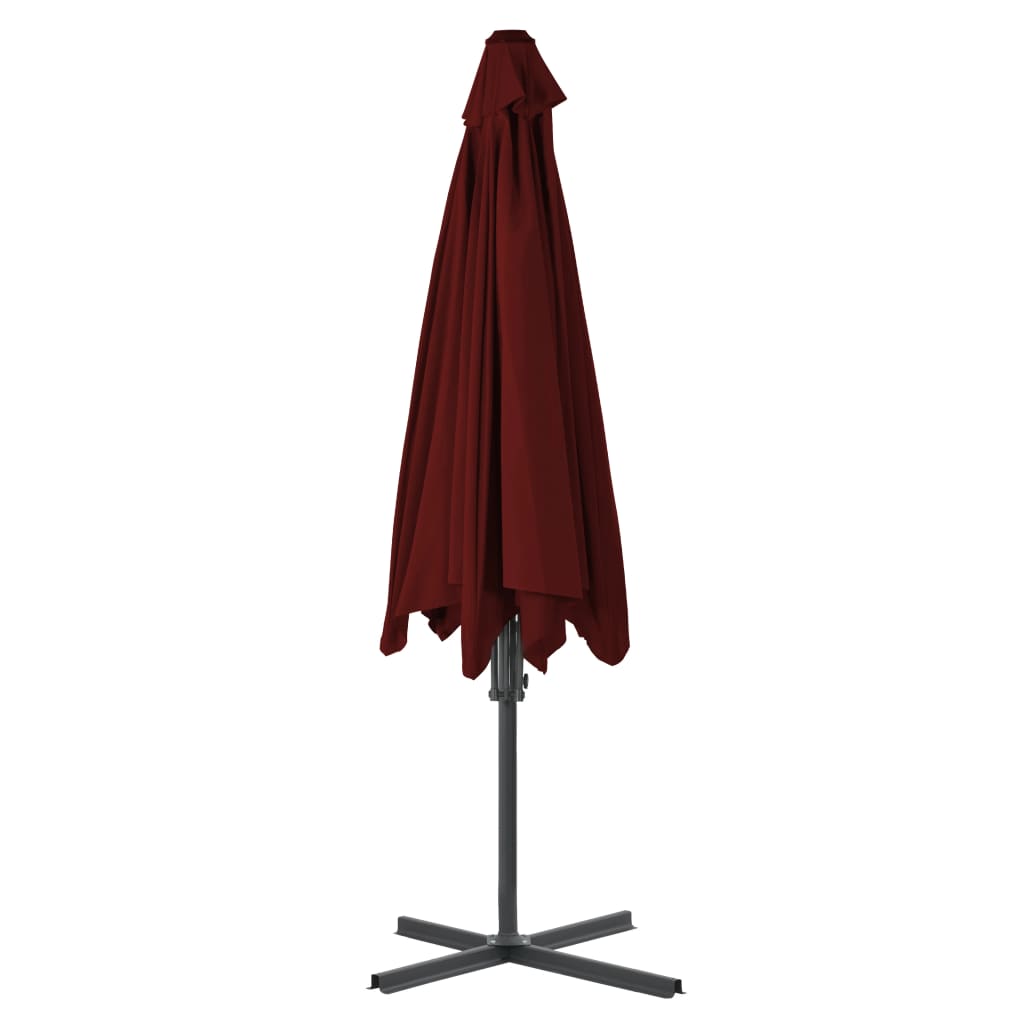 Ombrellone con Palo in Acciaio Rosso BordÃ² 300x230 cm