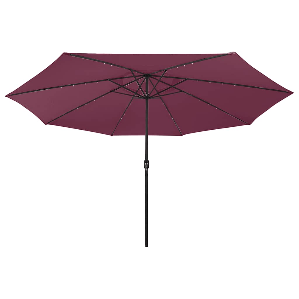 Ombrellone da Giardino con Luci LED 400 cm Rosso BordÃƒÂ²