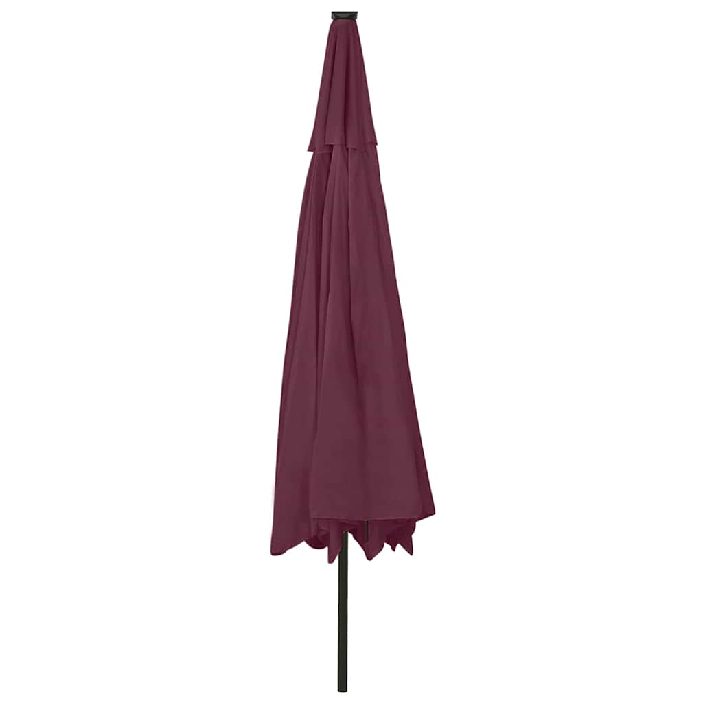 Ombrellone da Giardino con Luci LED 400 cm Rosso BordÃƒÂ²