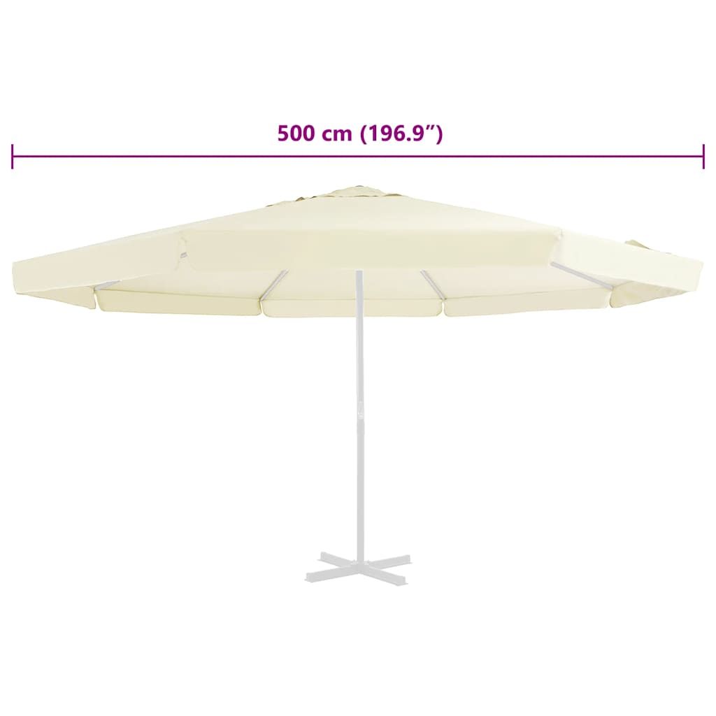 Telo di Ricambio per Tenda da Sole Sabbia 500 cm
