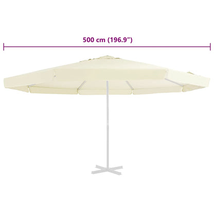 Telo di Ricambio per Tenda da Sole Sabbia 500 cm
