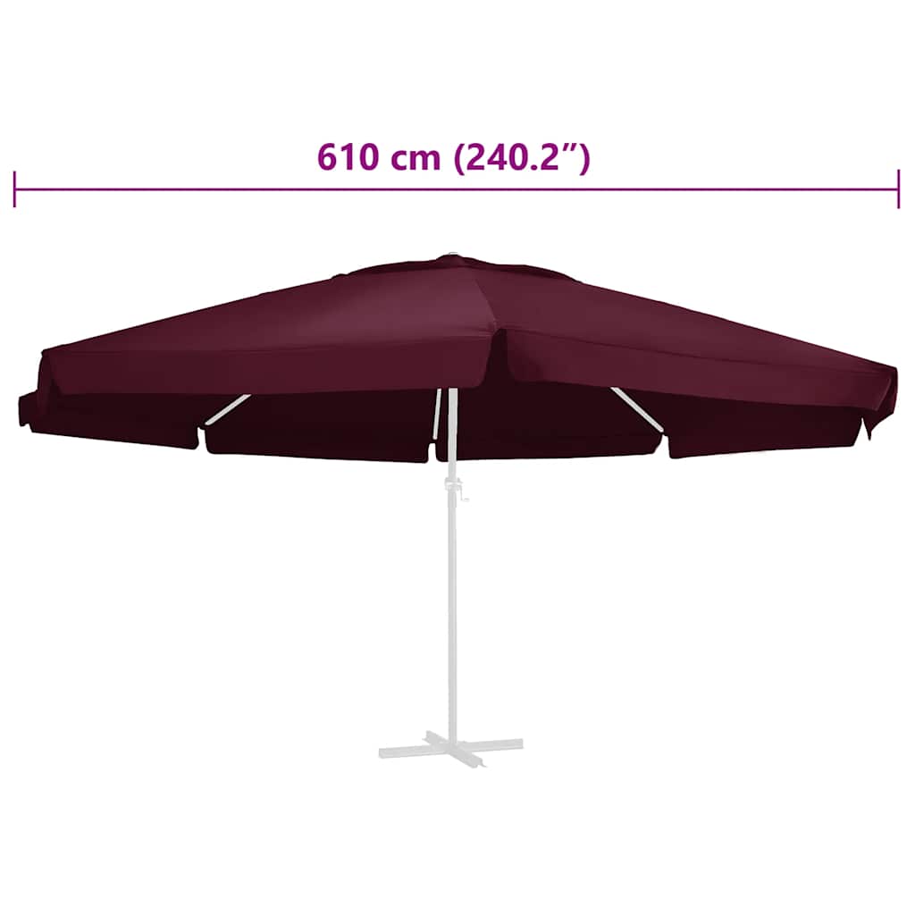 Telo di Ricambio per Ombrellone Rosso BordÃ² 610 cm
