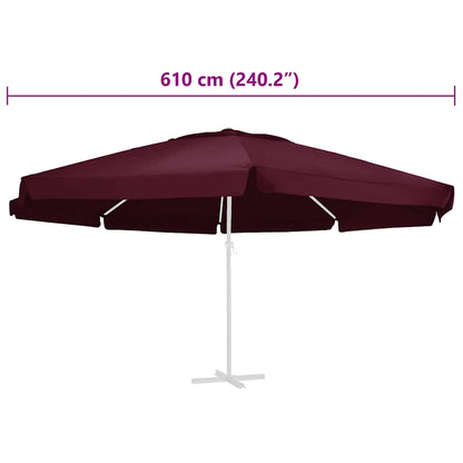 Telo di Ricambio per Ombrellone Rosso BordÃ² 610 cm