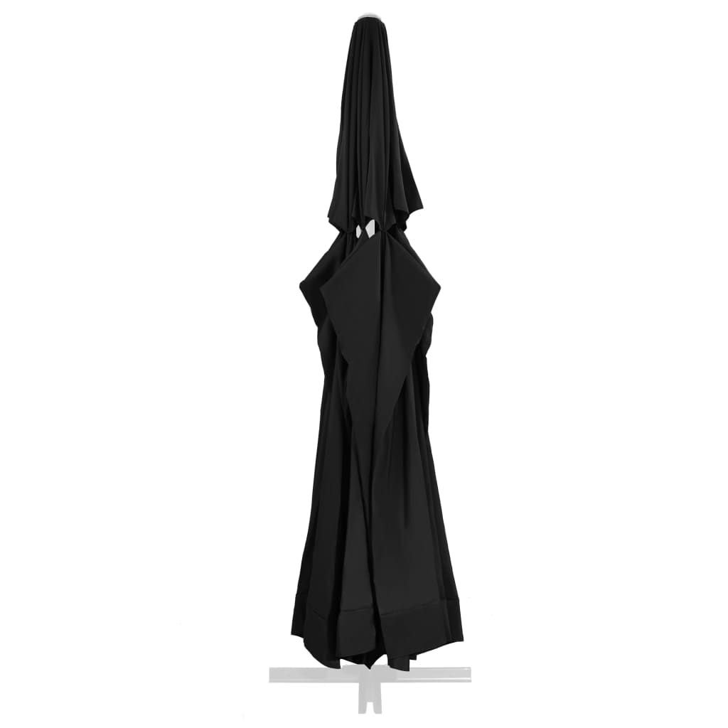 Telo di Ricambio per Ombrellone Nero 600 cm
