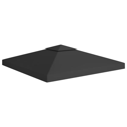 Copertura Superiore per Gazebo a 2 Strati 310 g/mÂ² 3x3 m Nera