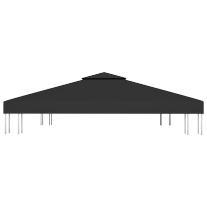 Copertura Superiore per Gazebo a 2 Strati 310 g/mÂ² 3x3 m Nera