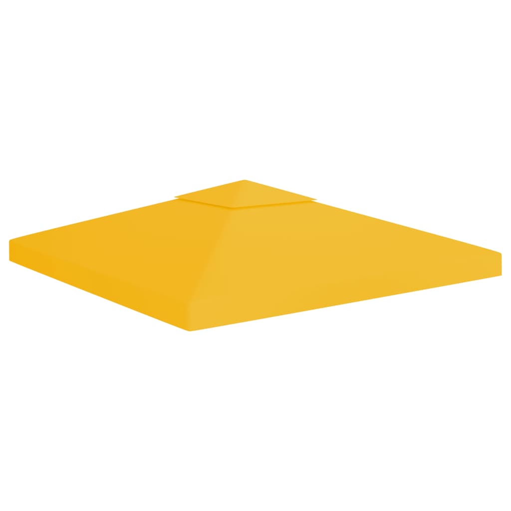 Copertura Superiore per Gazebo a 2 Strati 310 g/mÂ² 3x3 m Gialla
