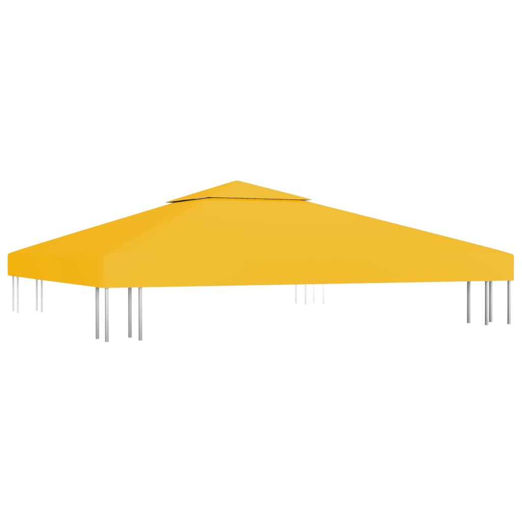 Copertura Superiore per Gazebo a 2 Strati 310 g/mÂ² 3x3 m Gialla