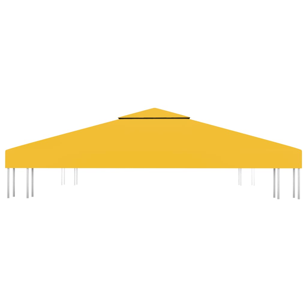 Copertura Superiore per Gazebo a 2 Strati 310 g/mÂ² 3x3 m Gialla