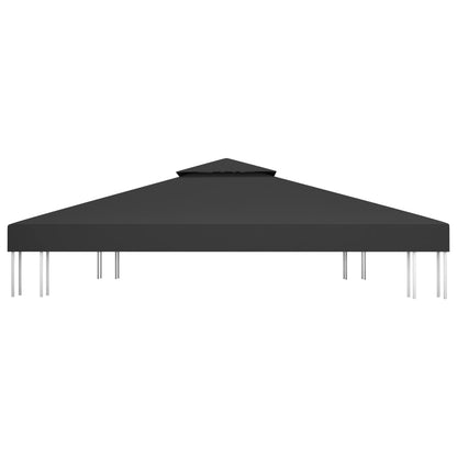 Copertura Superiore per Gazebo a 2 Strati 310 g/mÂ² 4x3 m Nera