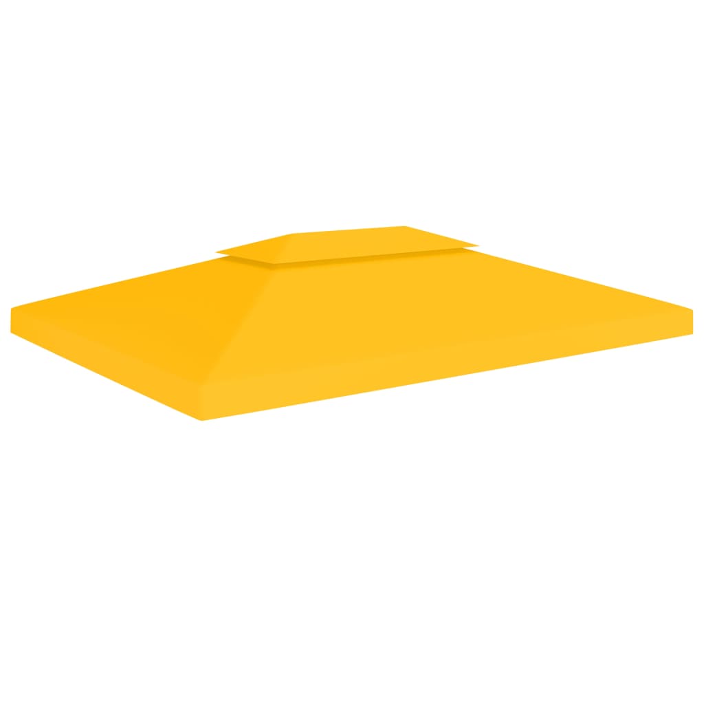 Copertura Superiore per Gazebo a 2 Strati 310 g/mÂ² 4x3 m Gialla