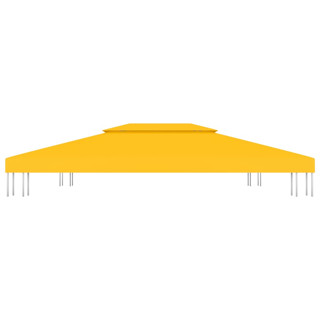 Copertura Superiore per Gazebo a 2 Strati 310 g/mÂ² 4x3 m Gialla