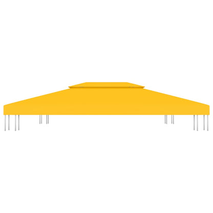 Copertura Superiore per Gazebo a 2 Strati 310 g/mÂ² 4x3 m Gialla