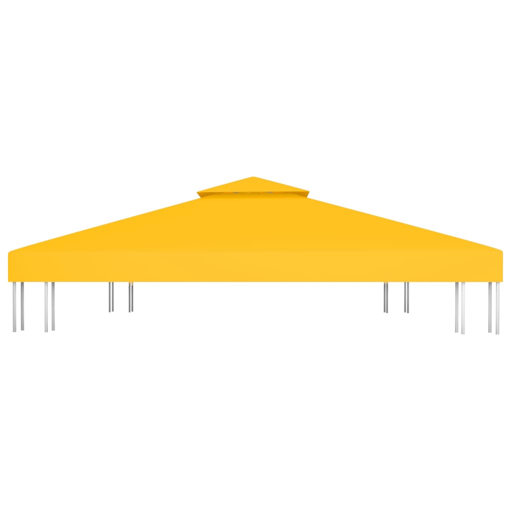Copertura Superiore per Gazebo a 2 Strati 310 g/mÂ² 4x3 m Gialla