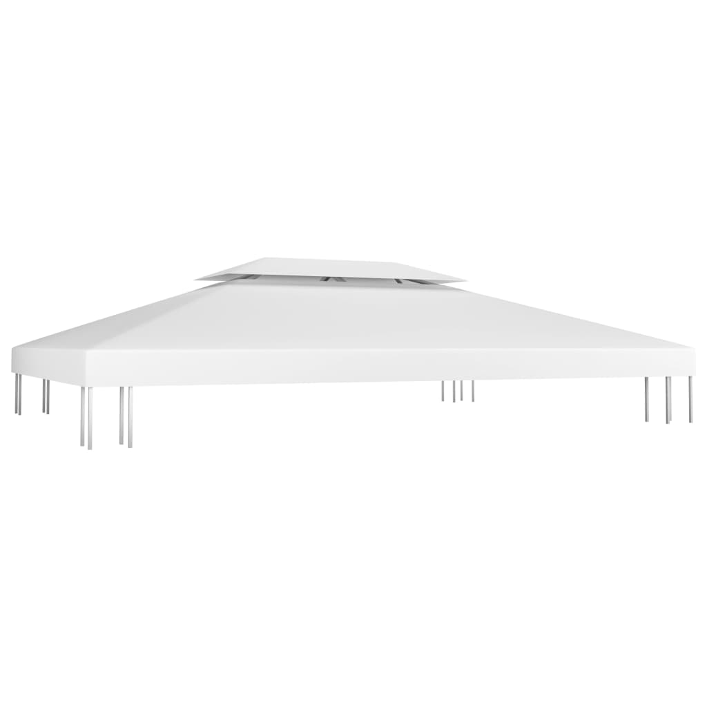 Copertura Superiore per Gazebo a 2 Strati 310 g/mÂ² 4x3 m Bianca
