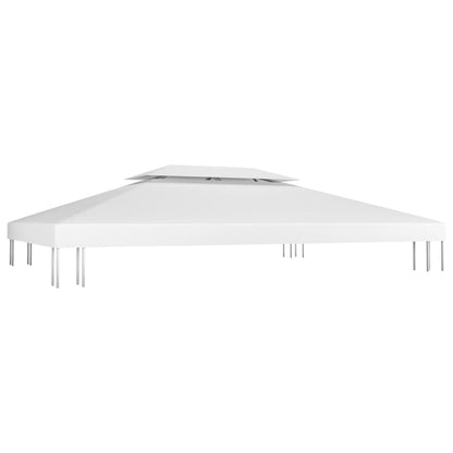Copertura Superiore per Gazebo a 2 Strati 310 g/mÂ² 4x3 m Bianca