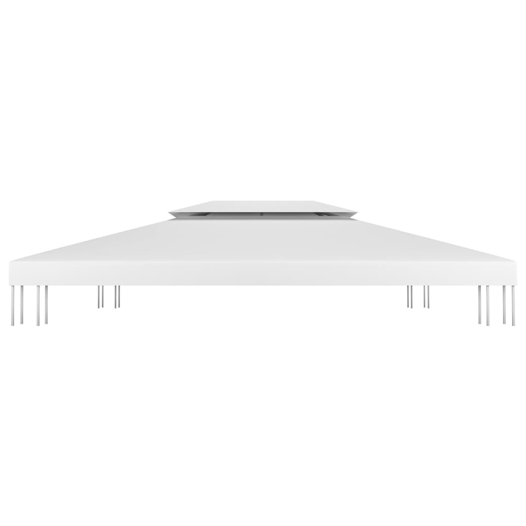 Copertura Superiore per Gazebo a 2 Strati 310 g/mÂ² 4x3 m Bianca
