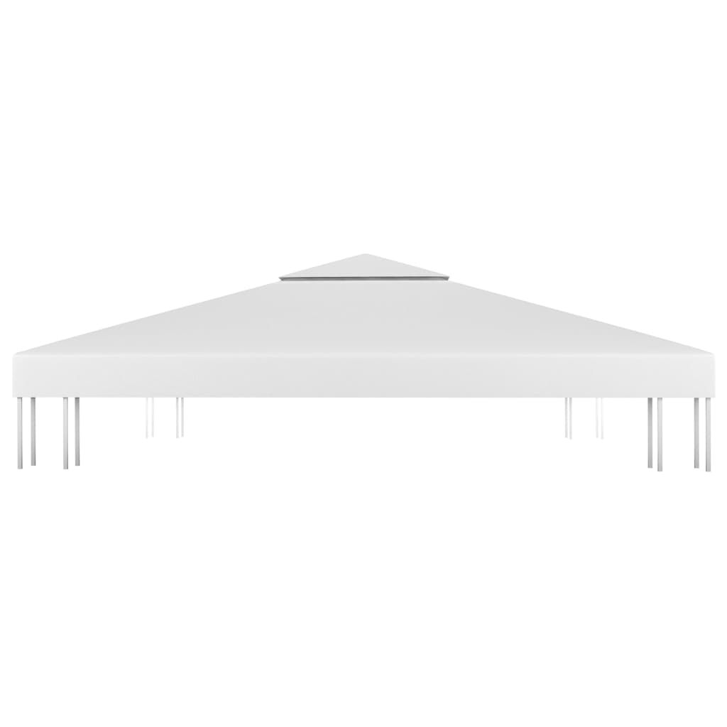 Copertura Superiore per Gazebo a 2 Strati 310 g/mÂ² 4x3 m Bianca