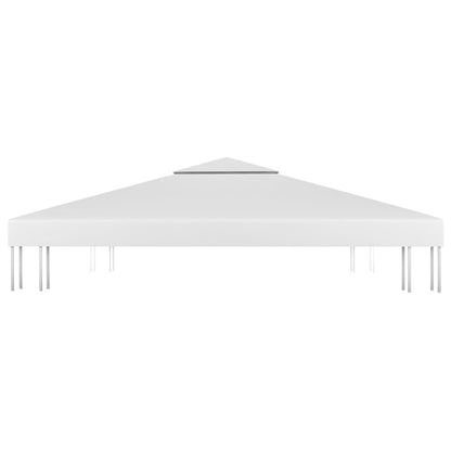 Copertura Superiore per Gazebo a 2 Strati 310 g/mÂ² 4x3 m Bianca