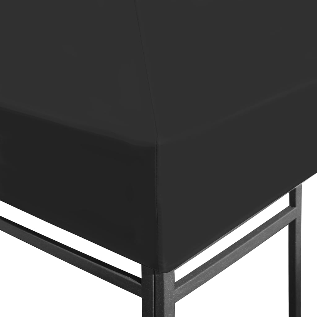 Copertura Superiore per Gazebo 270 g/mÂ² 3x3 m Nera