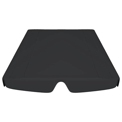 Baldacchino per Dondolo Giardino Nero 188/168x145/110 cm