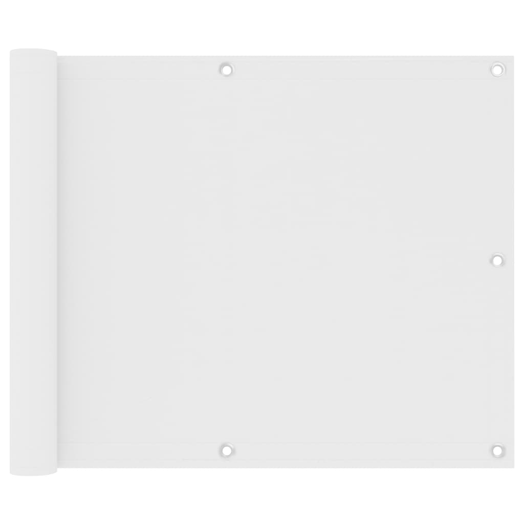 Paravento da Balcone Bianco 75x400 cm in Tessuto Oxford