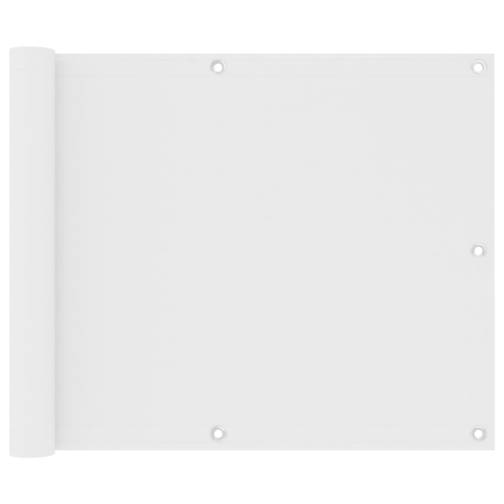 Paravento Balcone Bianco 75x500 cm in Tessuto Oxford