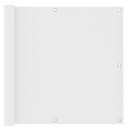 Paravento da Balcone Bianco 90x300 cm in Tessuto Oxford