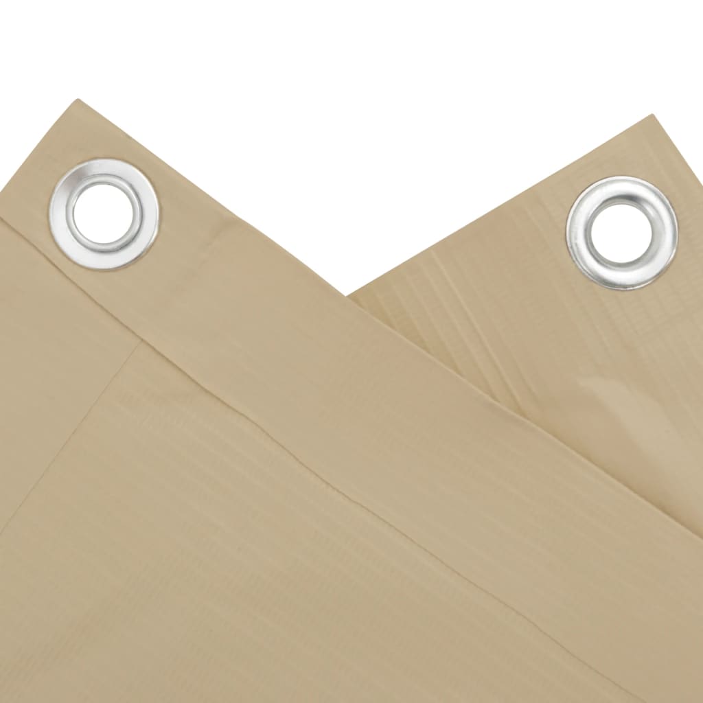 Paravento Balcone Beige 75x500 cm in Tessuto Oxford