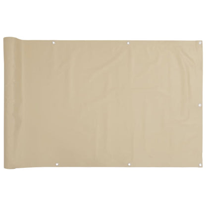 Paravento Balcone Beige 120x400 cm Tessuto Oxford