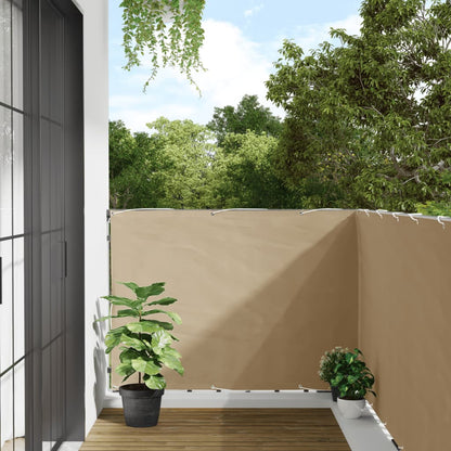 Paravento Balcone Beige 120x500 cm in Tessuto Oxford