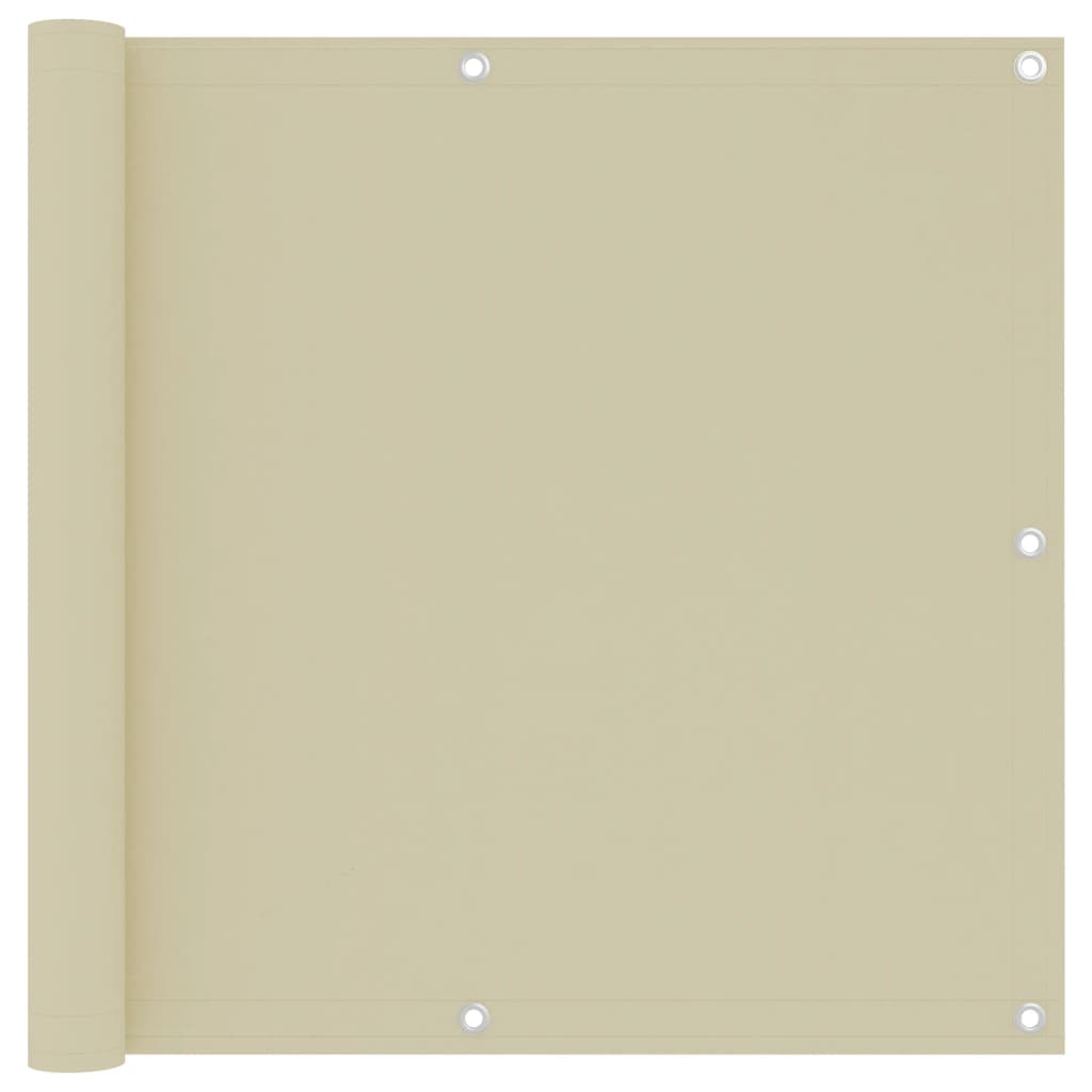 Paravento da Balcone Crema 90x300 cm Tessuto Oxford
