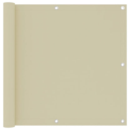 Paravento da Balcone Crema 90x300 cm Tessuto Oxford