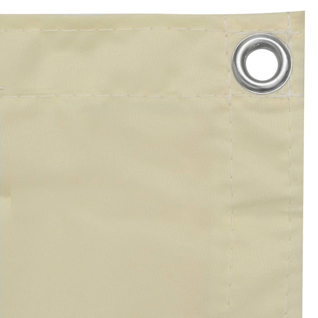 Paravento da Balcone Crema 90x300 cm Tessuto Oxford