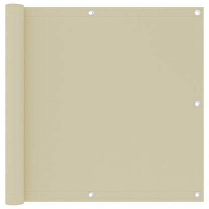 Paravento da Balcone Crema 90x500 cm Tessuto Oxford