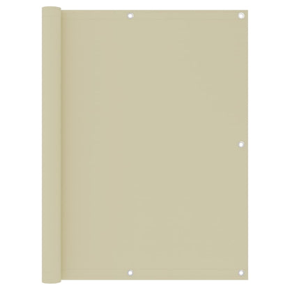 Paravento da Balcone Crema 120x400 cm in Tessuto Oxford