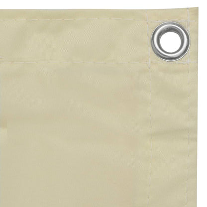 Paravento da Balcone Crema 120x500 cm Tessuto Oxford