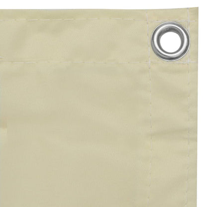 Paravento da Balcone Crema 120x600 cm Tessuto Oxford