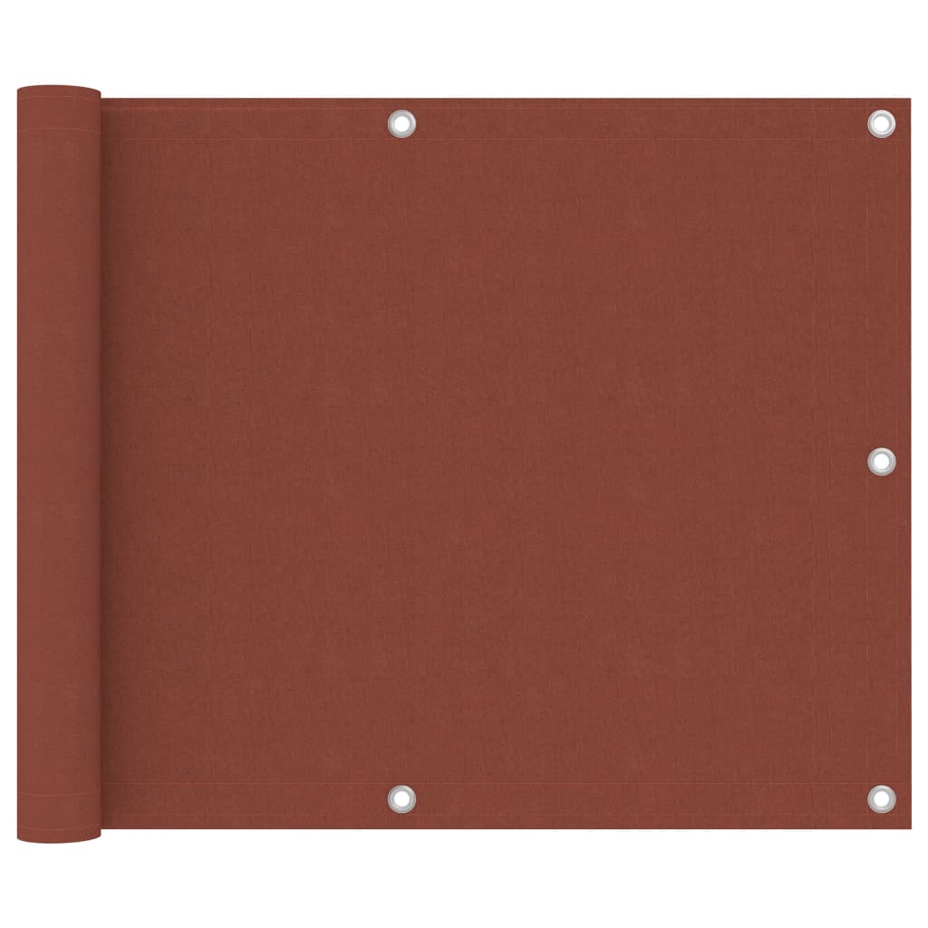 Paravento da Balcone Terracotta 75x300 cm Tessuto Oxford