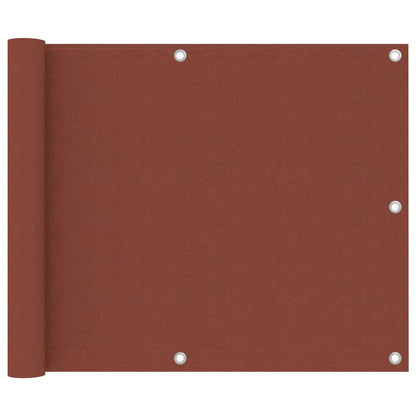 Paravento da Balcone Terracotta 75x300 cm Tessuto Oxford