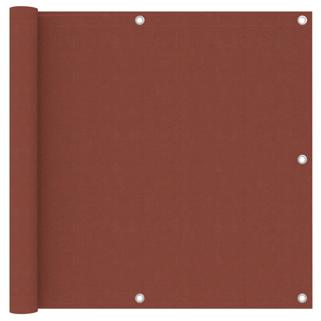 Paravento da Balcone Terracotta 90x300 cm Tessuto Oxford