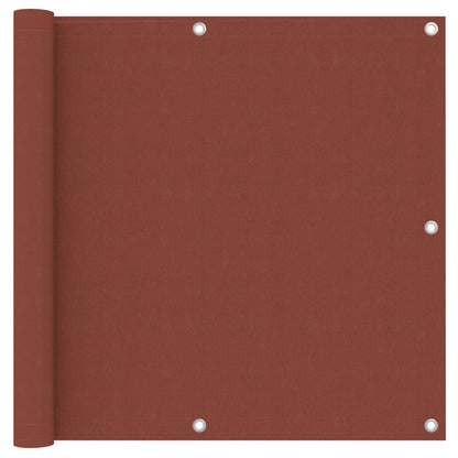 Paravento da Balcone Terracotta 90x500 cm Tessuto Oxford